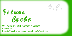 vilmos czebe business card